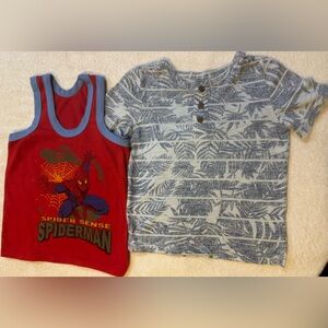 Old Navy Blue Shirt Spiderman Tank Top